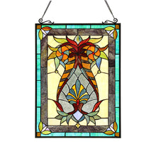 Load image into Gallery viewer, RADIANCE goods Victorian Stained Glass Window Panel 17.5"x25"