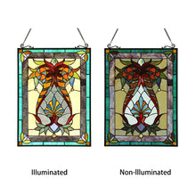 Load image into Gallery viewer, RADIANCE goods Victorian Stained Glass Window Panel 17.5"x25"
