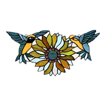 Load image into Gallery viewer, RADIANCE goods Animal/Floral-Style Green Window Panel 17" x 7.75"