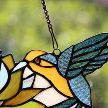 Load image into Gallery viewer, RADIANCE goods Animal/Floral-Style Green Window Panel 17" x 7.75"