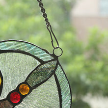 Load image into Gallery viewer, RADIANCE goods Dragonfly Stained Glass Window Panel 13"x22"
