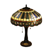 Load image into Gallery viewer, RADIANCE goods Tiffany-Style 2 Light Mission Table Lamp 16" Shade