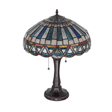 Load image into Gallery viewer, RADIANCE goods Tiffany-Style 2 Light Mission Table Lamp 16" Shade