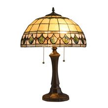 Load image into Gallery viewer, RADIANCE goods Tiffany-Style 2 Light Geometric Table Lamp 16" Shade