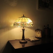 Load image into Gallery viewer, RADIANCE goods Tiffany-Style 2 Light Geometric Table Lamp 16" Shade