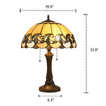 Load image into Gallery viewer, RADIANCE goods Tiffany-Style 2 Light Victorian Table Lamp 16" Shade