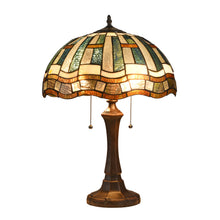 Load image into Gallery viewer, RADIANCE goods Tiffany-Style 2 Light Mission Table Lamp 16" Shade