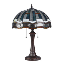 Load image into Gallery viewer, RADIANCE goods Tiffany-Style 2 Light Mission Table Lamp 16" Shade
