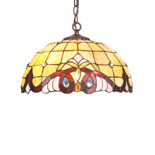 Load image into Gallery viewer, RADIANCE goods Victorian-Style 2 Light Inverted Ceiling Pendant 16" Shade
