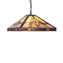 Load image into Gallery viewer, RADIANCE goods Mission-Style 2 Light Inverted Ceiling Pendant 16" Shade