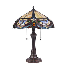 Load image into Gallery viewer, RADIANCE goods Tiffany-Style 2 Light Victorian Table Lamp 16" Wide