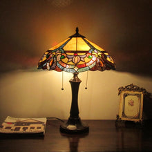 Load image into Gallery viewer, RADIANCE goods Tiffany-Style 2 Light Victorian Table Lamp 16" Wide