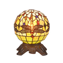 Load image into Gallery viewer, RADIANCE goods Tiffany-Style 1 Light Dragonfly Accent Lamp 8" Wide