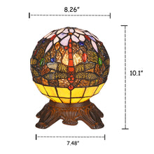 Load image into Gallery viewer, RADIANCE goods Tiffany-Style 1 Light Dragonfly Accent Lamp 8" Wide