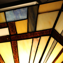 Load image into Gallery viewer, RADIANCE goods Tiffany 2 Light Mission Semi-Flush Ceiling Mount 14" Wide