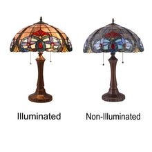 Load image into Gallery viewer, RADIANCE goods Tiffany-Style 2 Light Victorian Table Lamp 16" Shade