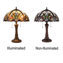 Load image into Gallery viewer, RADIANCE goods Tiffany-Style 2 Light Victorian Table Lamp 16" Shade