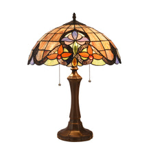 Load image into Gallery viewer, RADIANCE goods Victorian Tiffany-style Dark Bronze 2 Light Table Lamp 16" Wide