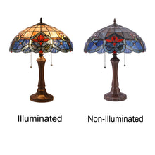 Load image into Gallery viewer, RADIANCE goods Tiffany-Style 2 Light Victorian Table Lamp 16" Shade