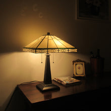 Load image into Gallery viewer, RADIANCE goods Tiffany-Style 2 Light Mission Table Lamp 16" Shade