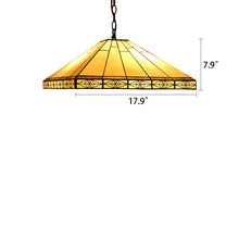 Load image into Gallery viewer, RADIANCE goods Mission-Style 2 Light Inverted Ceiling Pendant 18" Shade