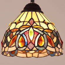Load image into Gallery viewer, RADIANCE goods Victorian Tiffany-style Dark Bronze 1 Light Mini Pendant 8" Wide