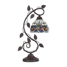 Load image into Gallery viewer, RADIANCE goods Victorian Tiffany-style Dark Bronze 1 Light Table Lamp 8" Wide