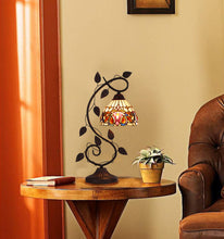 Load image into Gallery viewer, RADIANCE goods Victorian Tiffany-style Dark Bronze 1 Light Table Lamp 8" Wide