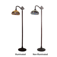 Load image into Gallery viewer, RADIANCE goods Victorian Tiffany-style Dark Bronze 1 Light Reading Floor Lamp 11" Wide/62" Tall