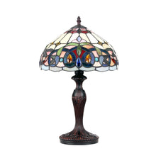 Load image into Gallery viewer, RADIANCE goods Tiffany-style Victorian Dark Bronze 1 Light Table Lamp 12" Shade