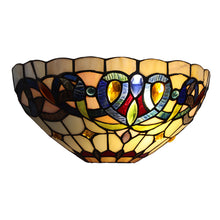 Load image into Gallery viewer, RADIANCE goods Victorian Tiffany-style Black 1 Light Wall Sconce 12" Wide