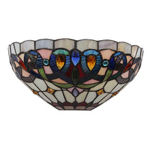 Load image into Gallery viewer, RADIANCE goods Victorian Tiffany-style Black 1 Light Wall Sconce 12" Wide