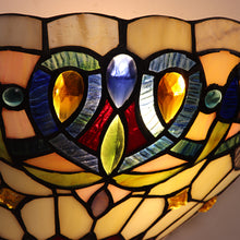 Load image into Gallery viewer, RADIANCE goods Victorian Tiffany-style Black 1 Light Wall Sconce 12" Wide