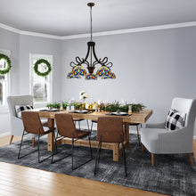 Load image into Gallery viewer, RADIANCE goods Victorian Tiffany-Style Dark Bronze 5 Light Large Chandelier 27" Wide