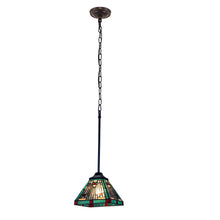 Load image into Gallery viewer, RADIANCE goods Tiffany-style Dark Bronze 1 Light Mini Pendant 8" Wide