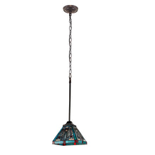 Load image into Gallery viewer, RADIANCE goods Tiffany-style Dark Bronze 1 Light Mini Pendant 8" Wide