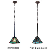 Load image into Gallery viewer, RADIANCE goods Tiffany-style Dark Bronze 1 Light Mini Pendant 8" Wide