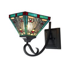 Load image into Gallery viewer, RADIANCE goods Mission Tiffany-style Blackish Bronze 1 Light Wall Sconce 8" Wide