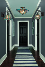 Load image into Gallery viewer, RADIANCE goods Mission Tiffany-style Blackish Bronze 1 Light Wall Sconce 8" Wide