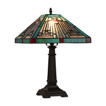 Load image into Gallery viewer, RADIANCE goods Mission Tiffany-style Blackish Bronze 1 Light Table Lamp 12" Wide