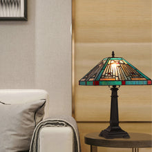 Load image into Gallery viewer, RADIANCE goods Mission Tiffany-style Blackish Bronze 1 Light Table Lamp 12" Wide