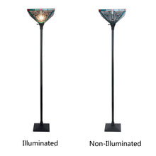 Load image into Gallery viewer, RADIANCE goods Mission Tiffany-style Blackish Bronze 1 Light Torchiere Lamp 14" Wide/70" Tall