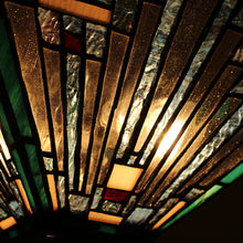 Load image into Gallery viewer, RADIANCE goods Tiffany 2 Light Mission Semi-Flush Ceiling Mount 14" Wide