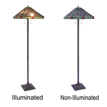 Load image into Gallery viewer, RADIANCE goods Victorian 2 Light Floor Lamp 18" Shade