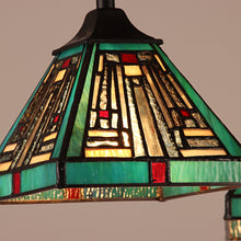 Load image into Gallery viewer, RADIANCE goods Mission Tiffany-style Blackish Bronze 3 Light Mini Chandelier 22" Wide
