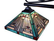 Load image into Gallery viewer, RADIANCE goods Mission Tiffany-Style Blackish Bronze 3 Light Island Pendant 47" Wide