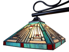 Load image into Gallery viewer, RADIANCE goods Mission Tiffany-Style Blackish Bronze 3 Light Island Pendant 47" Wide