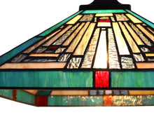 Load image into Gallery viewer, RADIANCE goods Mission Tiffany-Style Blackish Bronze 3 Light Island Pendant 47" Wide