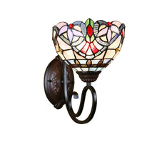 Load image into Gallery viewer, RADIANCE goods Victorian Tiffany-Style Blackish Bronze 1 Light Wall Sconce 8" Wide