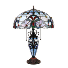 Load image into Gallery viewer, RADIANCE goods Victorian-Style Dark Bronze 3 Light Double Lit Table Lamp 18" Wide